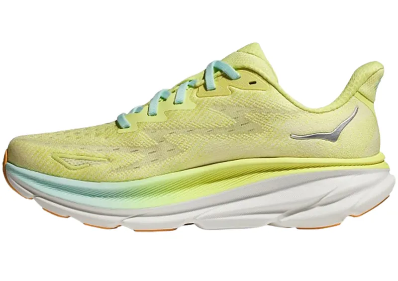 Hoka One One Women's Clifton 9 Running Shoes Wide Running Shoes Citrus Glow/Sunlit Ocean-1